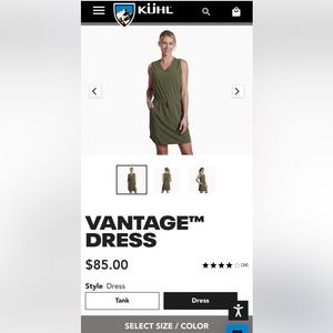 KUHL green mini dress